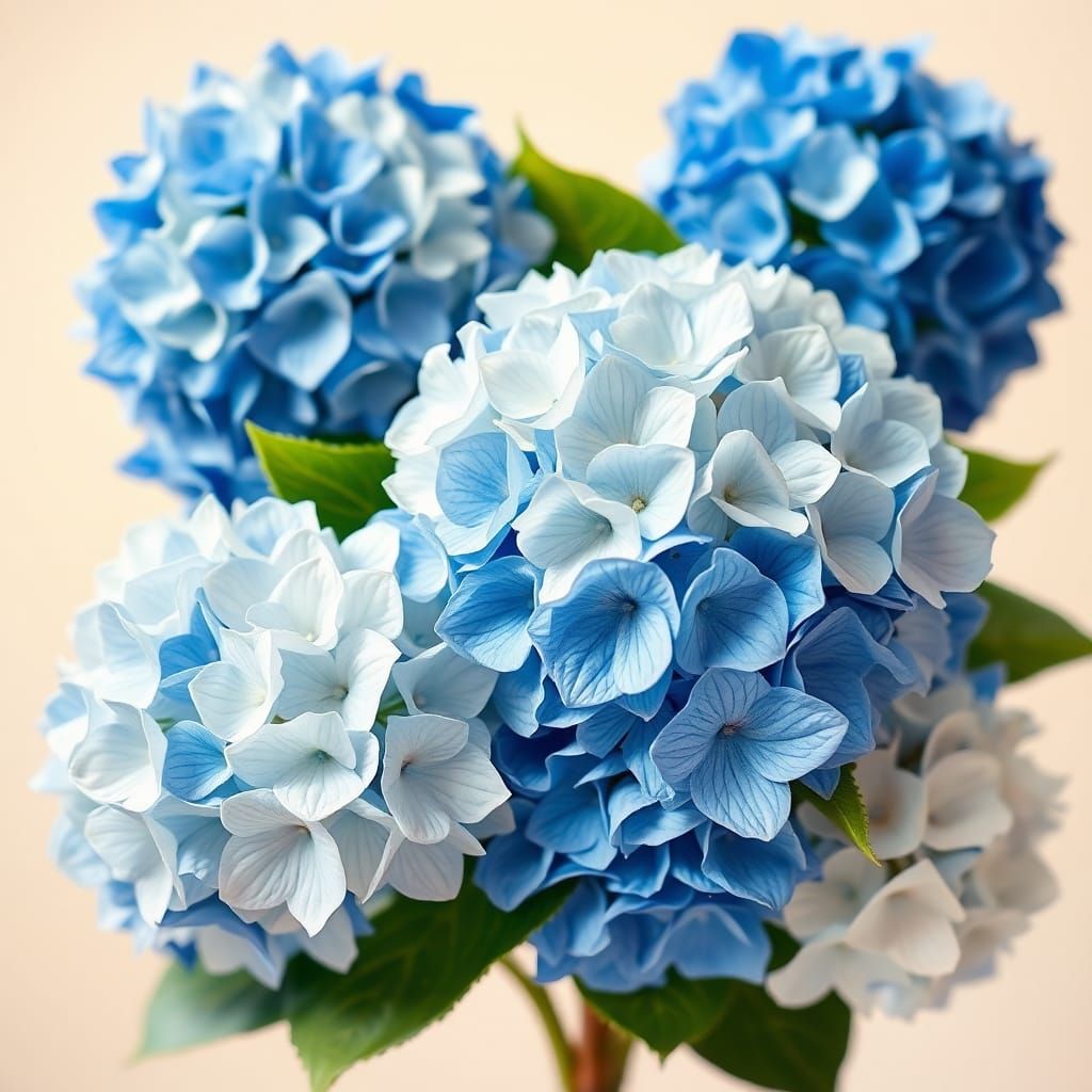 Hydrangeas Bouquet in Impressionist Style