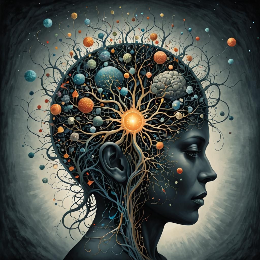 Surreal Conceptual Illustration of the Human Mind