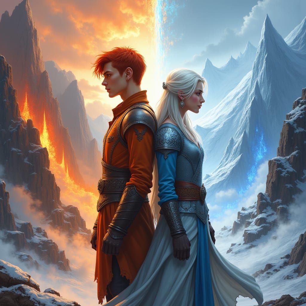 Elemental Heroes Clash in Fantasy Landscape