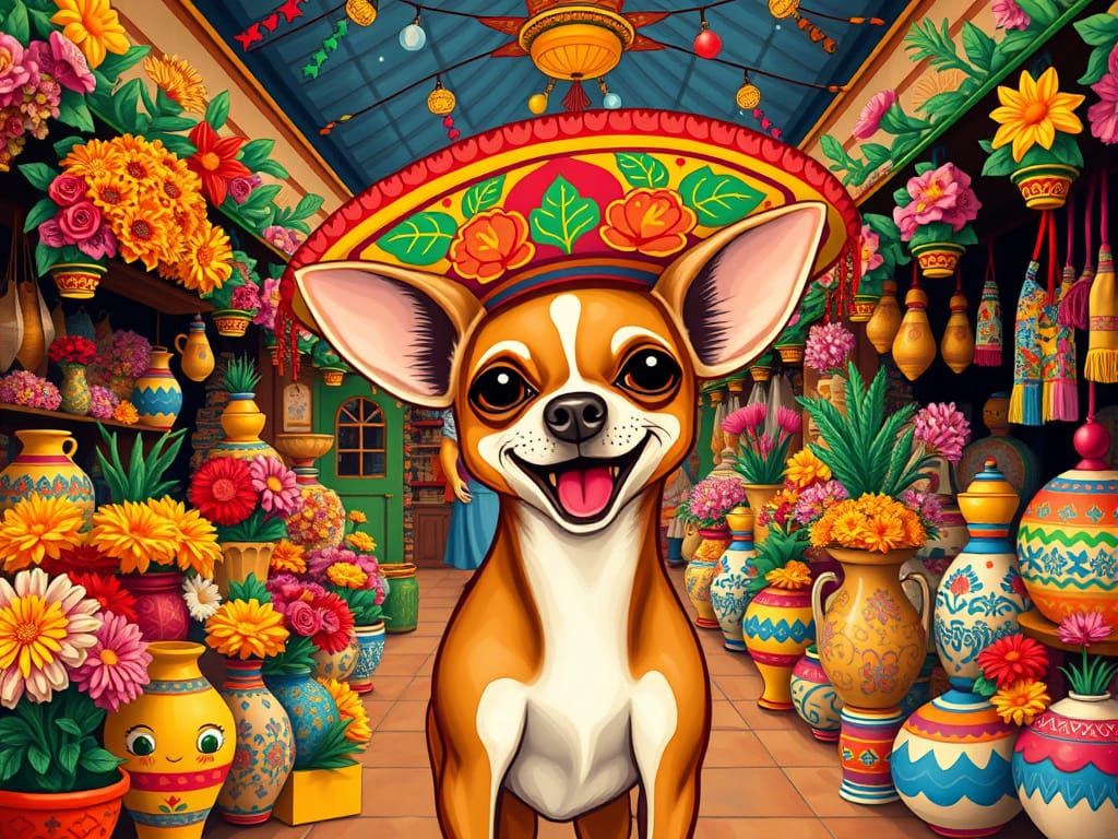 A cheerful chihuahua