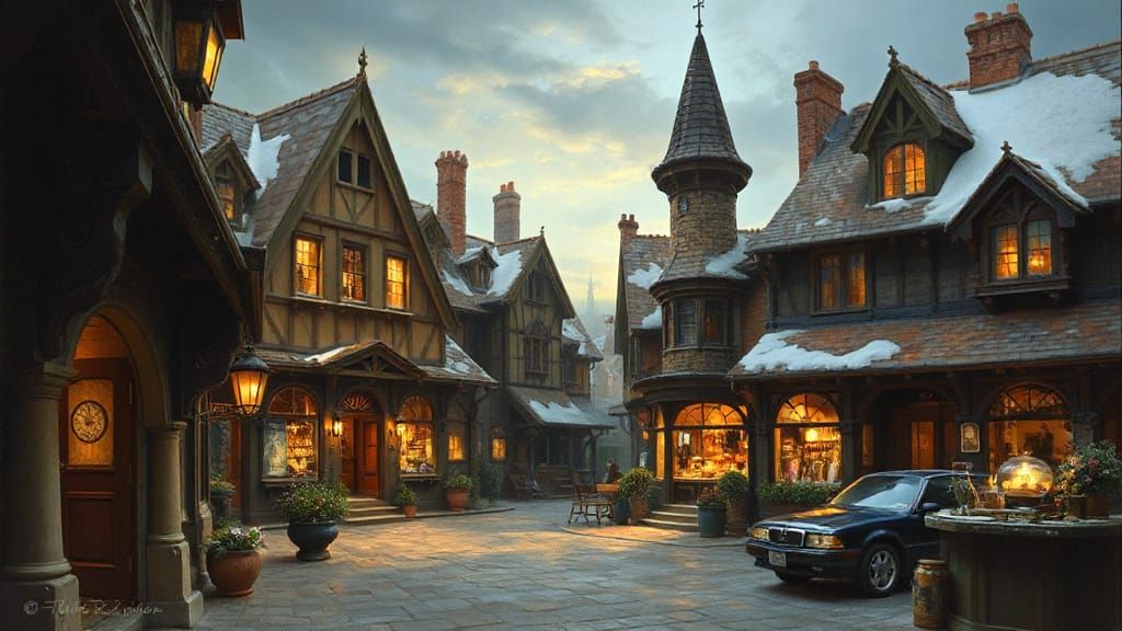 Inside Olivander's Wand Shop by Thomas Kinkade