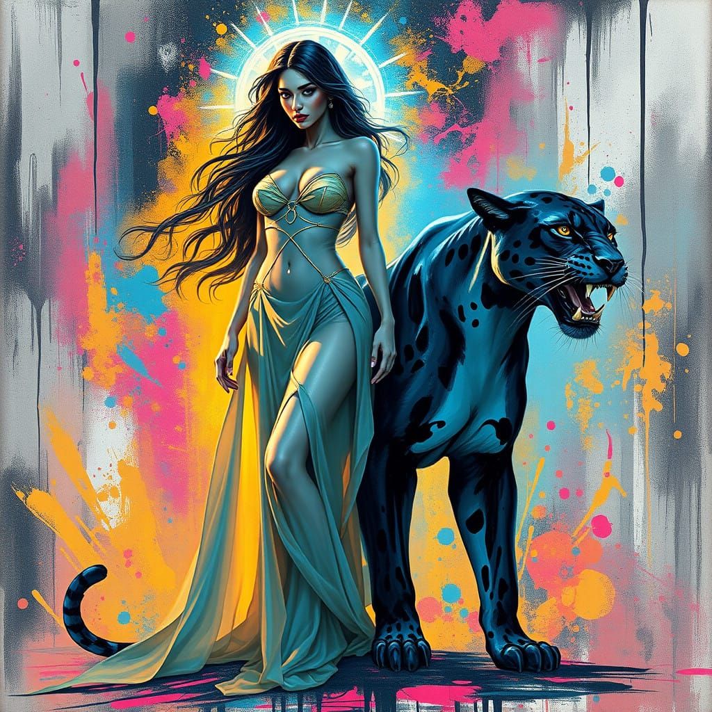 Ethereal Goddess Unites with Urban Panther