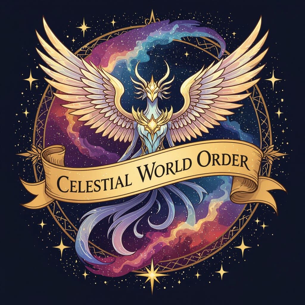 Celestial World Order Guild Emblem with Godlike Creature