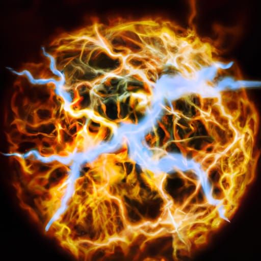 Hydrogen Bomb Explosion with Lightning Storm