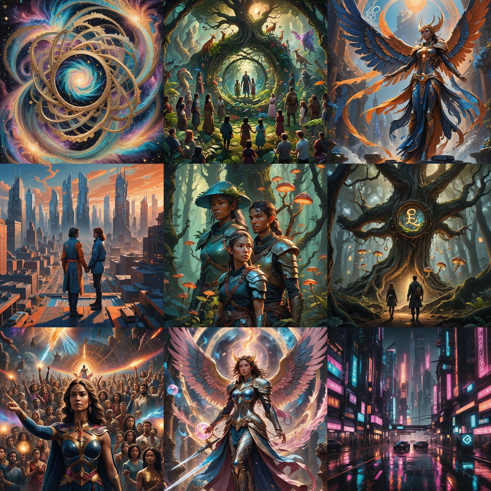 Gender Equality Symbol in Detailed Matte Painting