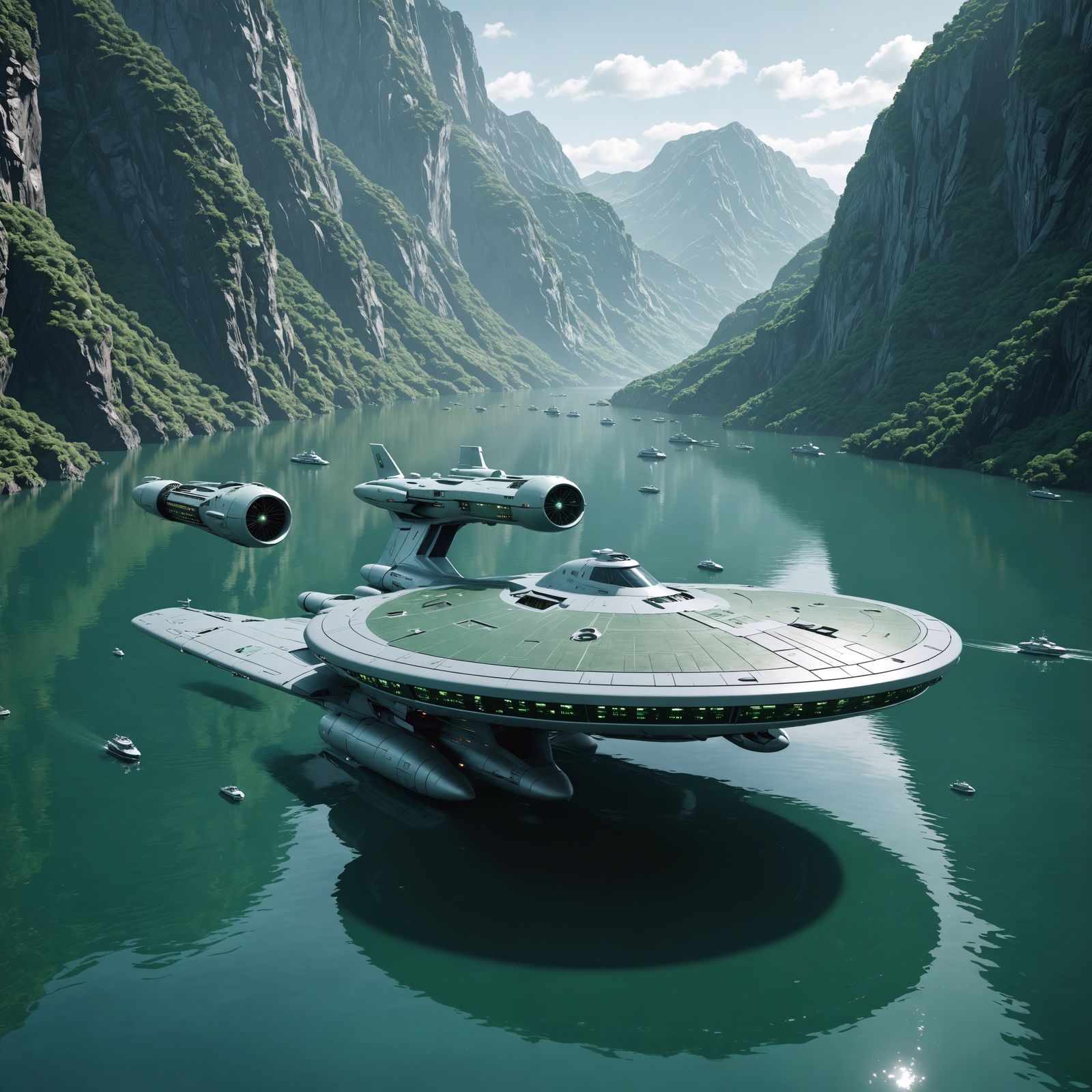 Luxury Starship Enterprise Set Sail on Calming Waterways
