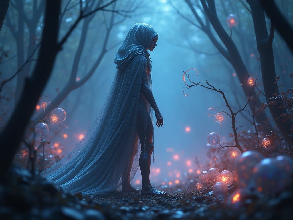 Hyperrealistic Alien Landscape in Cosmic Colors