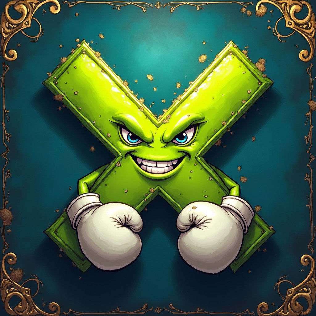 Lime Green Tick Boxer in Dreamlike World