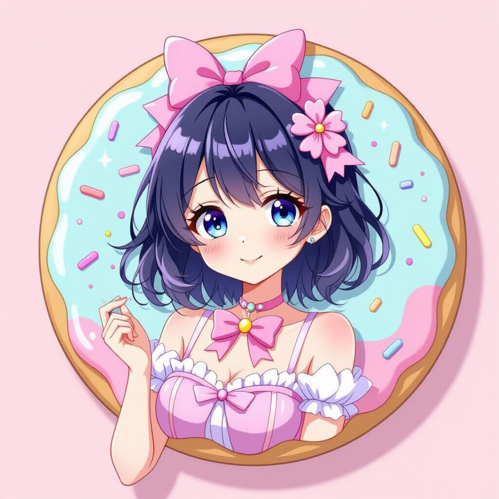 Whimsical Shadow Milk Cookie with Pastel Sprinkles in Anime ...
