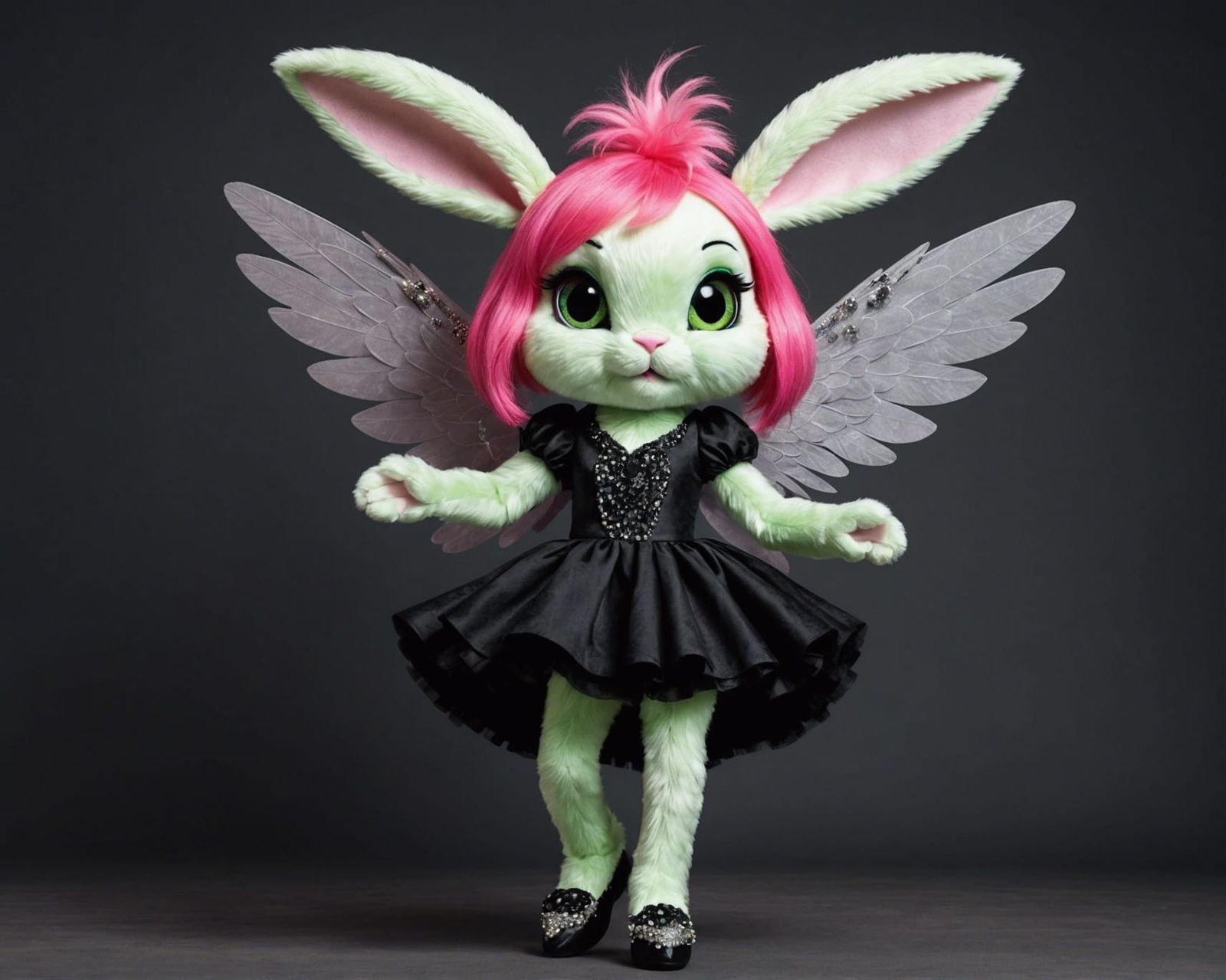 Glamorous Furry Bunny in Calavera Makeup