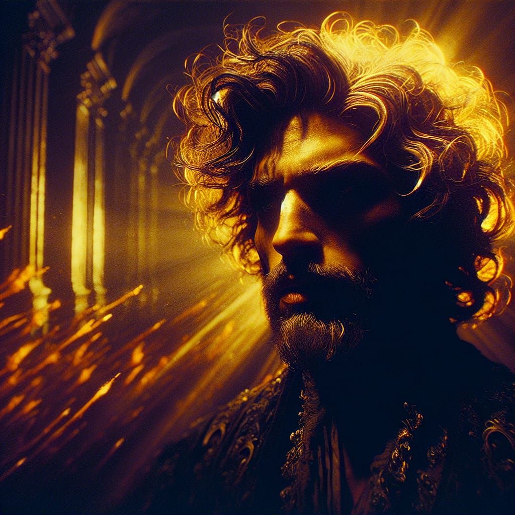 Dramatic Portrait in Dark Fantasy Cinematic Style