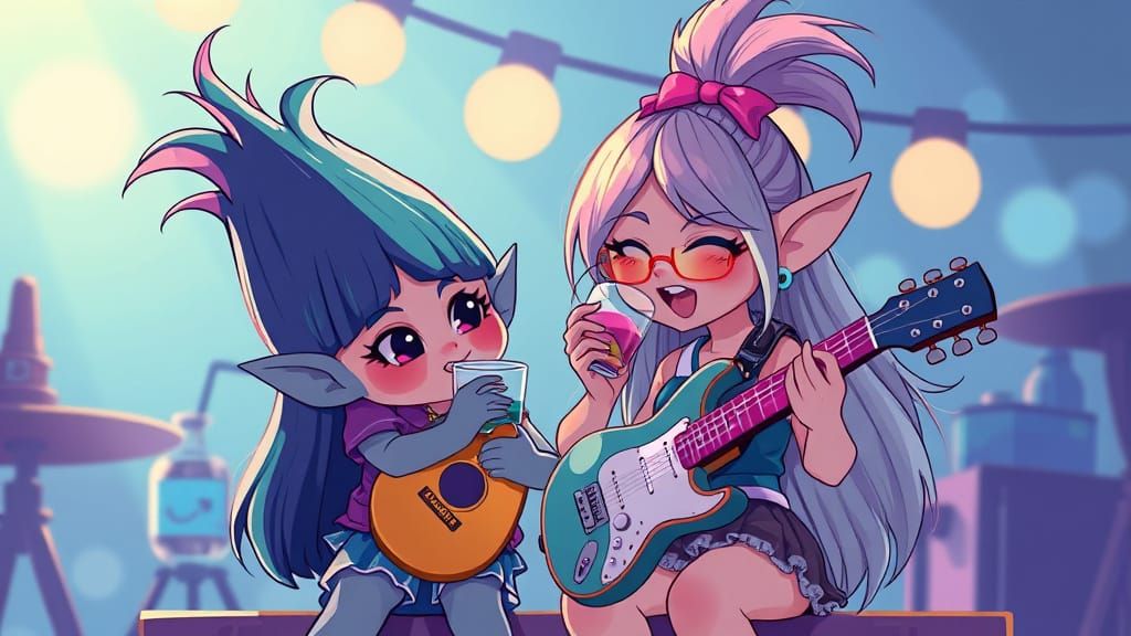 Cool Girl Enjoys Summer in Manga Style