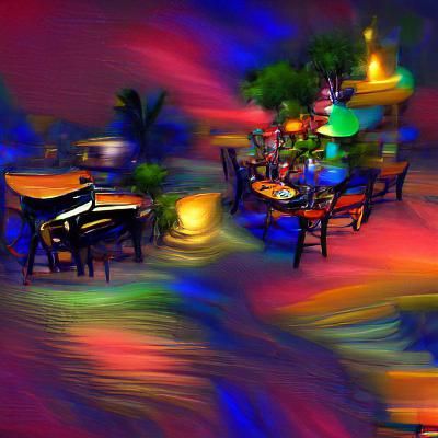 Calm Jazz Cafe at Midnight