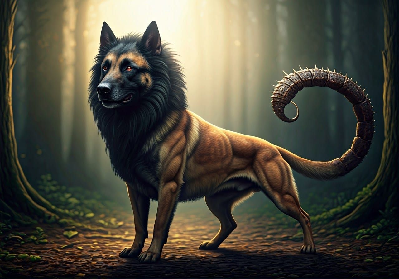 Fantasy Bestiary Creature in Classic Style