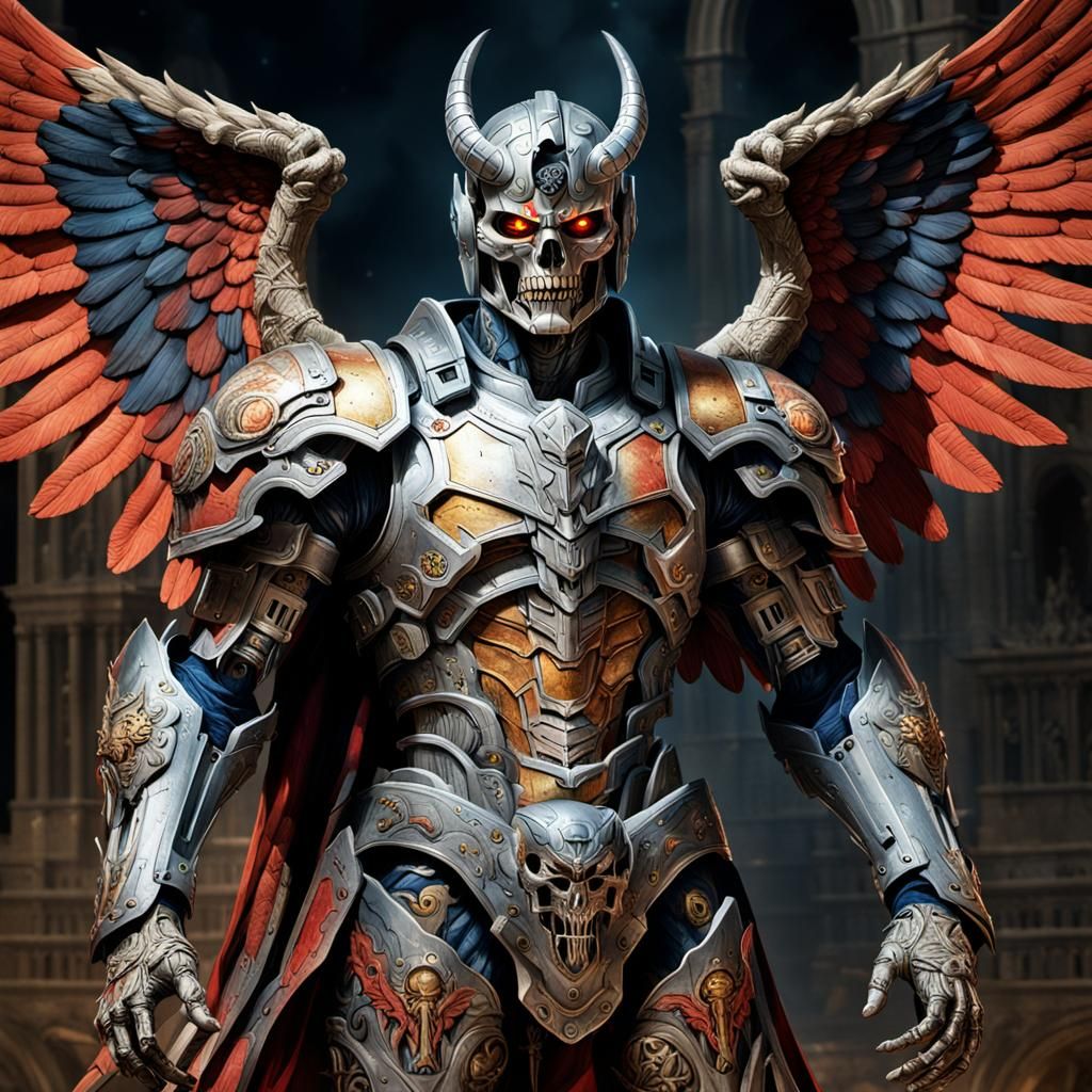 Wounded Archangel Emerges in Cybernetic Armor