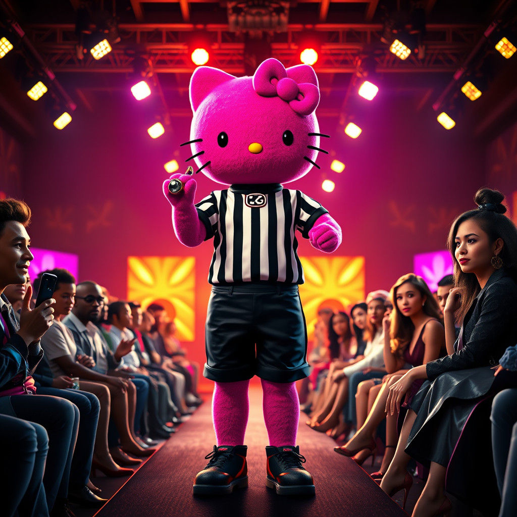 Hello Kitty Referee on High-Fashion Runway