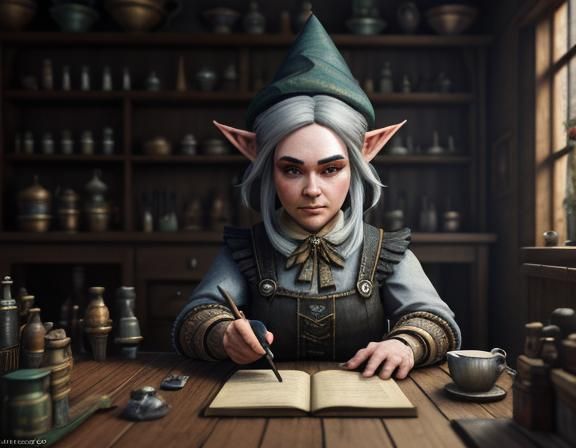 Victorian Gnome in Workshop: 3D Game Cinematic