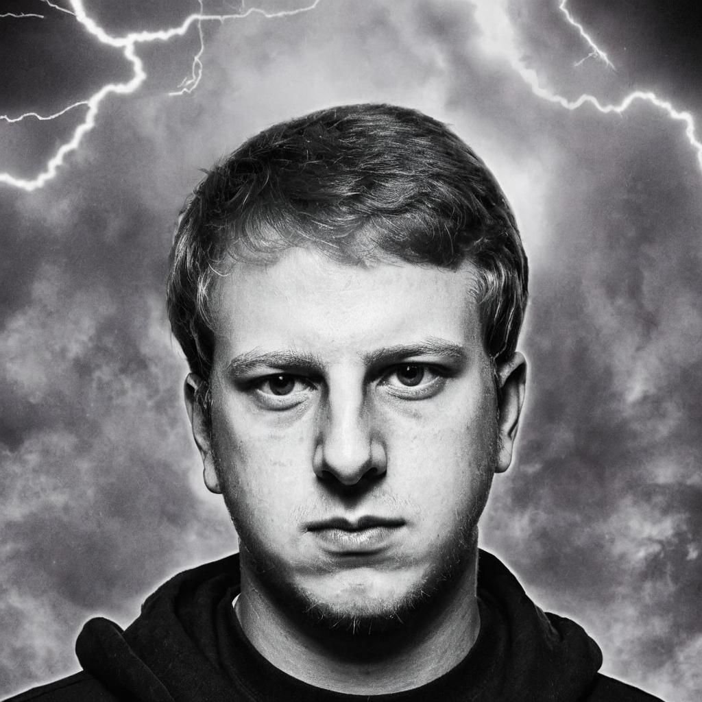 Angel in Fiery Storm Digital Portrait