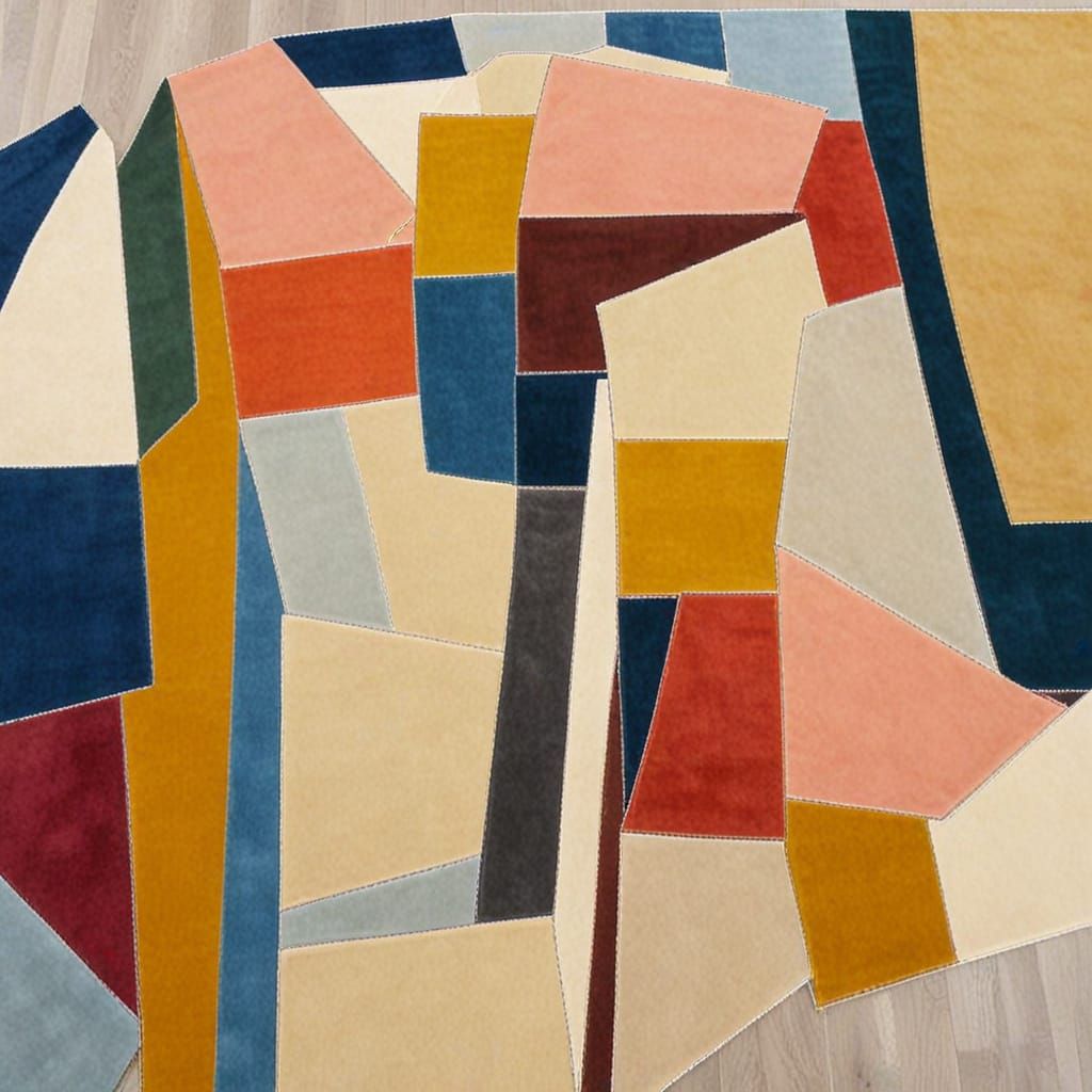 Minimalist Carpet with Velvety Nap and Rich Colors