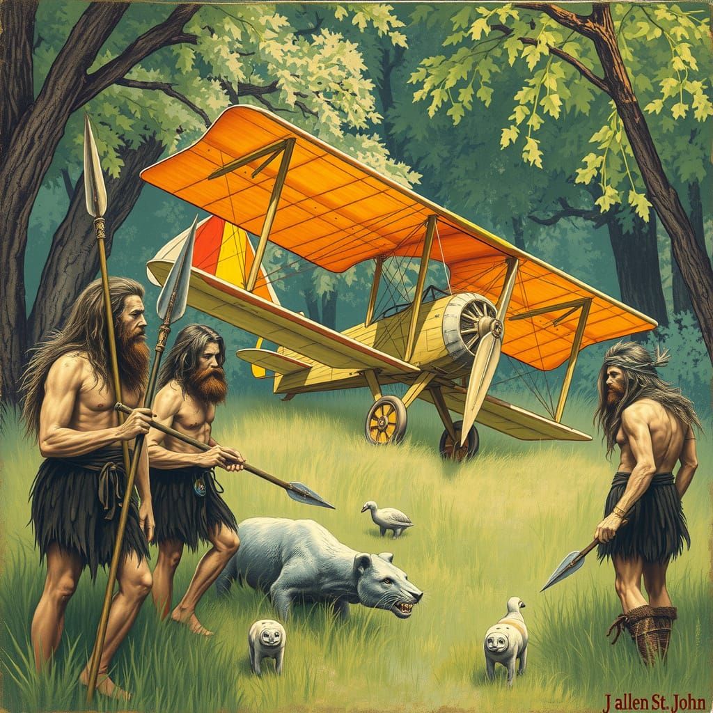 Stone Age Men Discover Ancient Airship