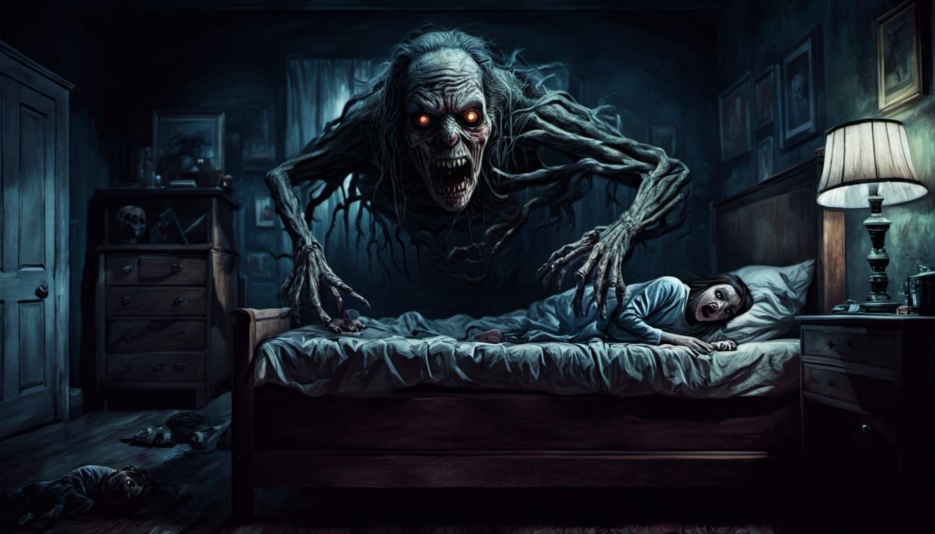 Epic Horror Creature Emerges from Dark Shadows