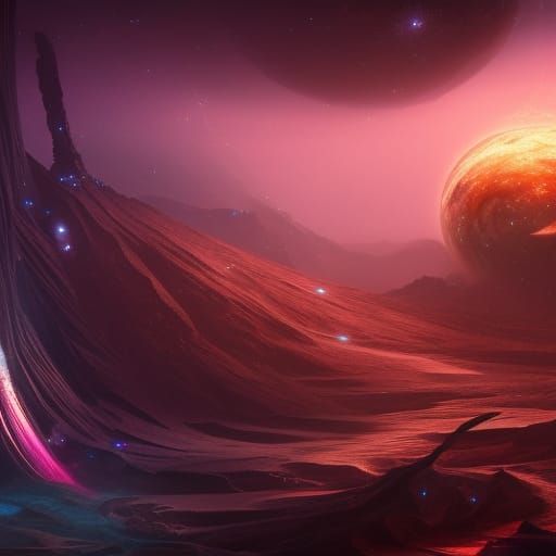 Goddess in a Galaxy: Detailed Fantasy Concept Art