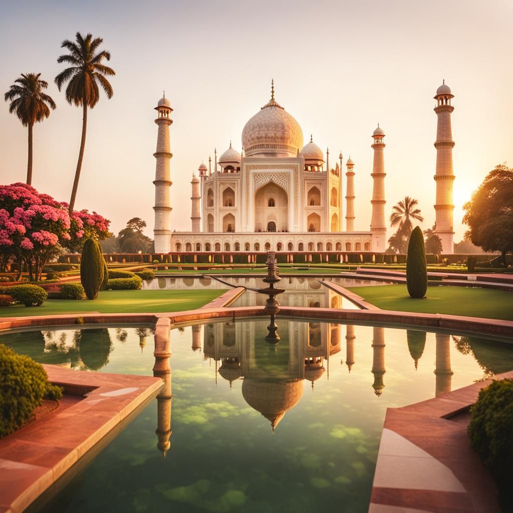 Taj Mahal Palace in Golden Sunset Light