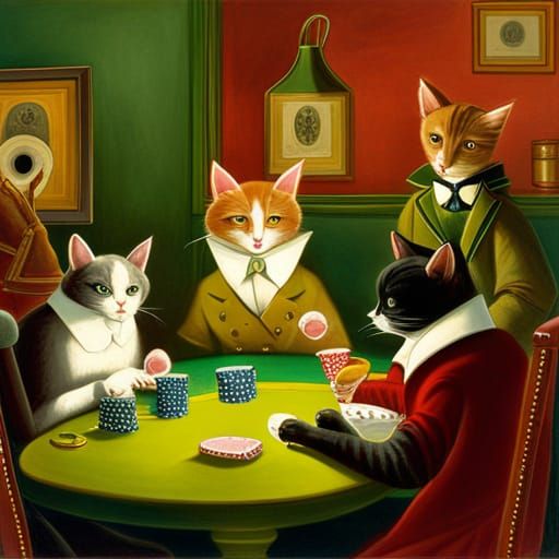 Cats Playing Poker: A Classic Scene