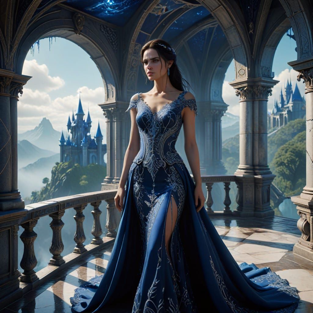 Sapphire Goddess Ascends Crystal Bridge