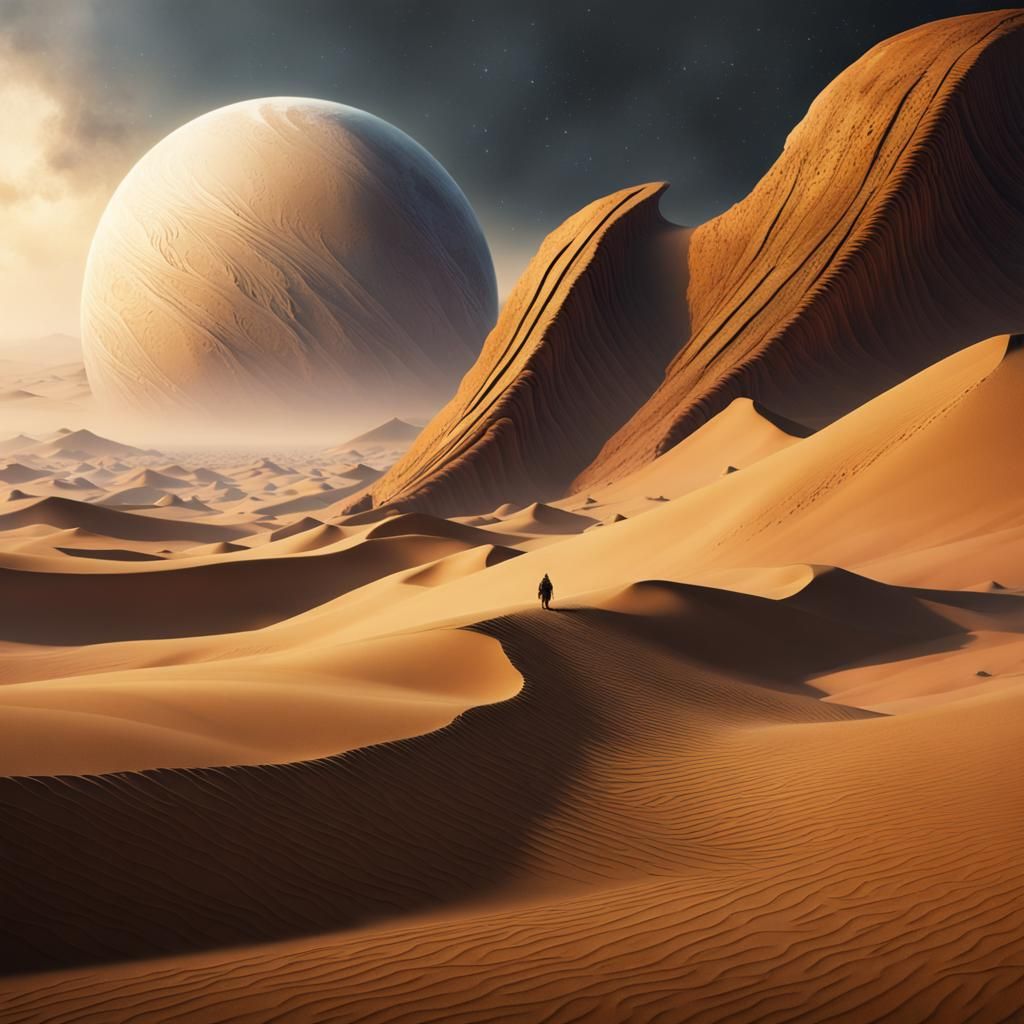 Dune Reimagined: Detailed Matte Painting in 8k