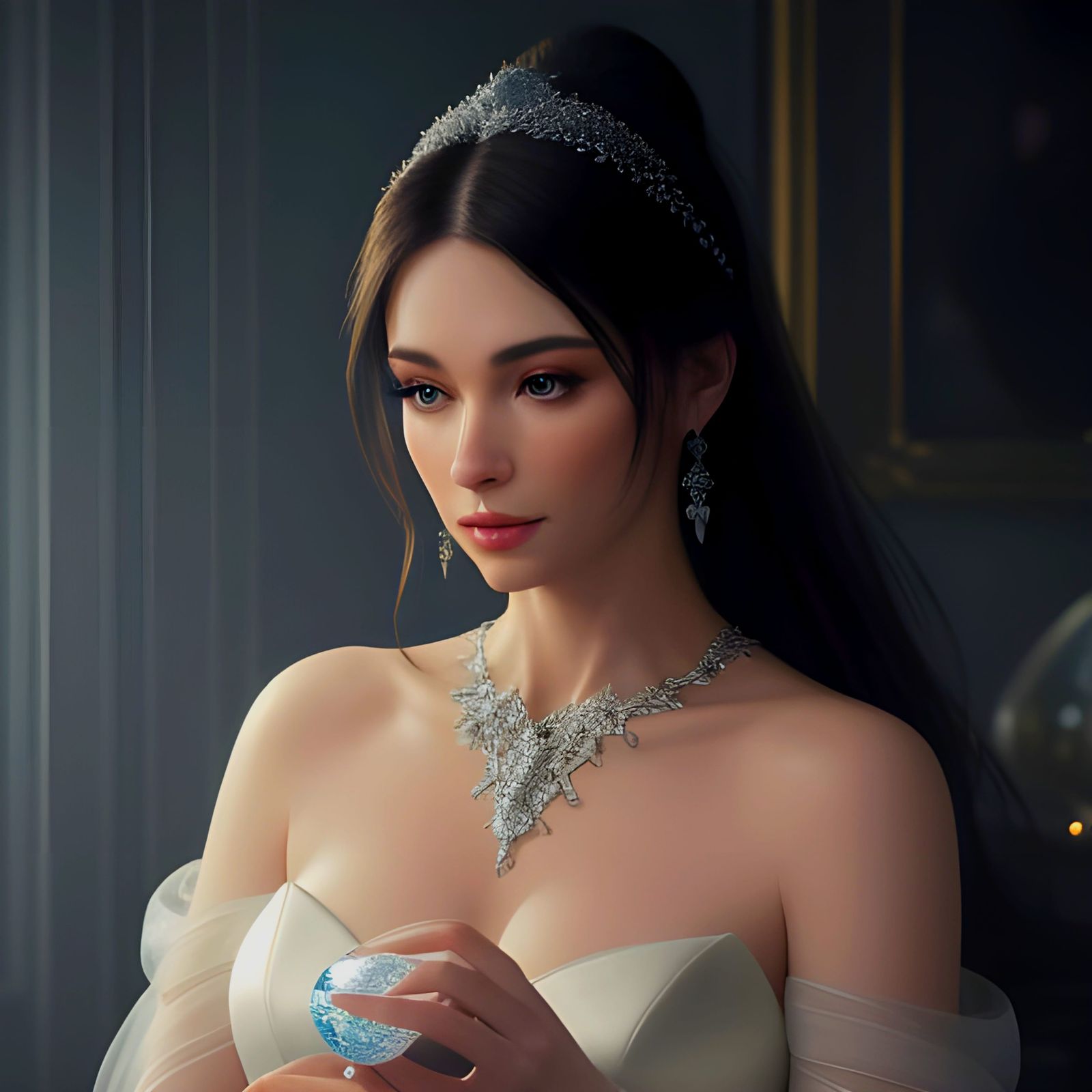 Elegant Woman in Chiaroscuro