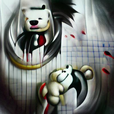 Monokuma Character Art in Digital Style