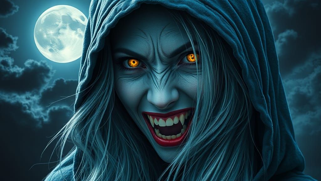 Werewolf Victim: A Dark Surreal Portrait