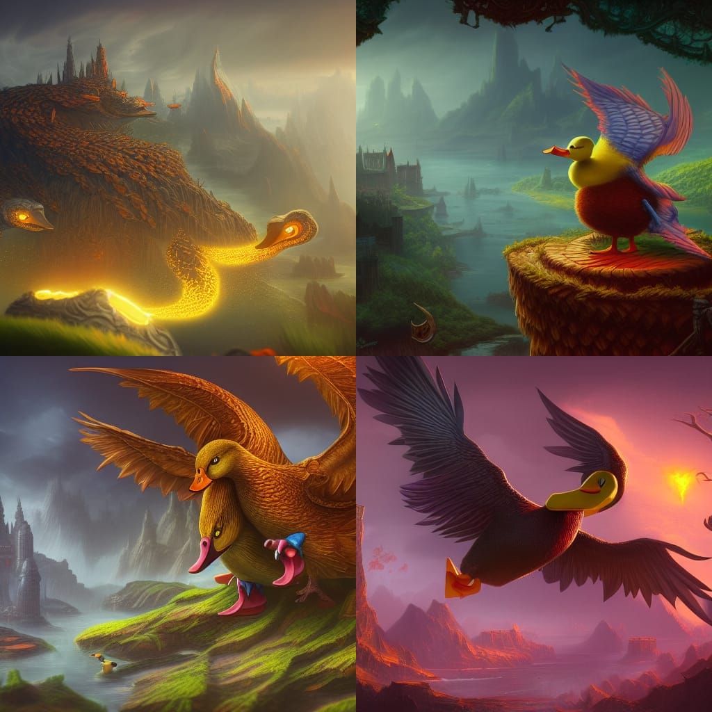 Fantastical Evil Duck Concept Art