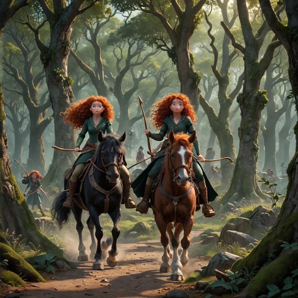 Stylized AI Rendition of Merida
