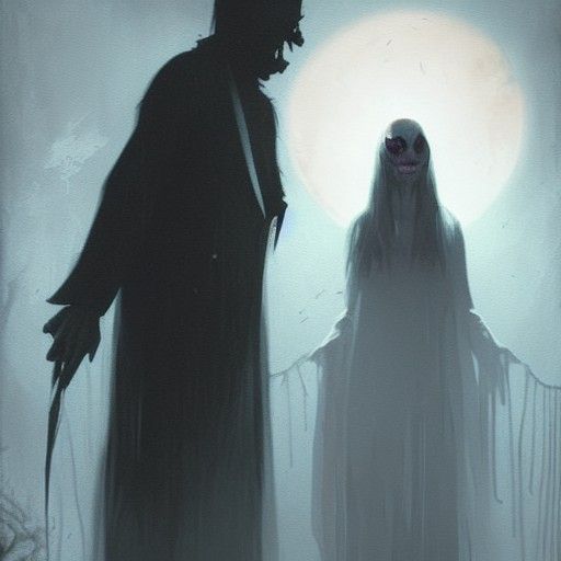 Sinister Halloween Night Image in Dark Style