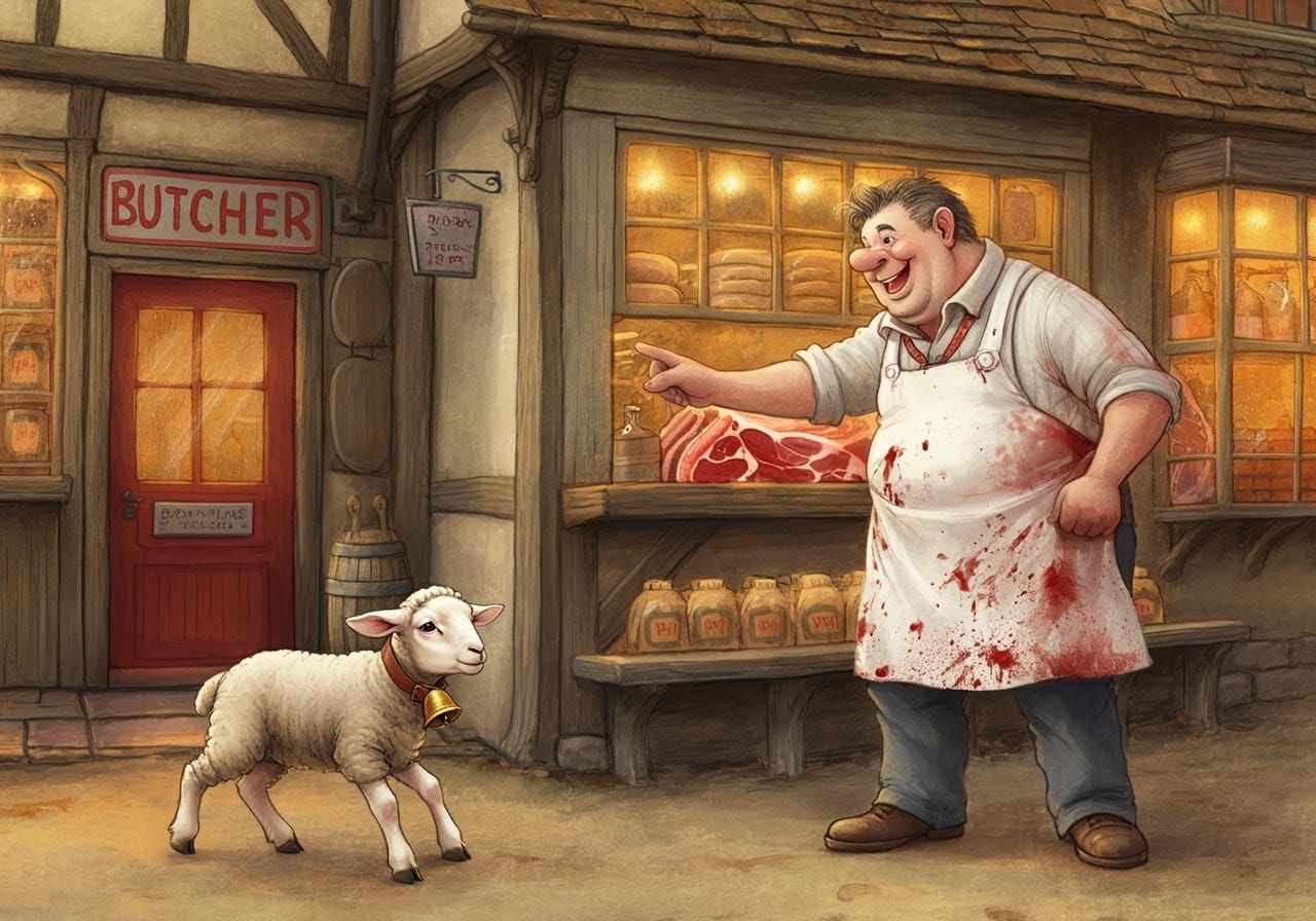 Nervous Lamb and the Butcher Shop