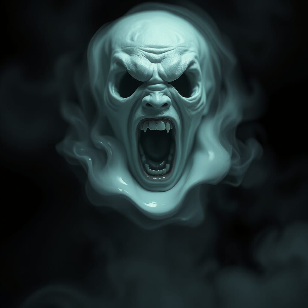 Eerie Grotesque Blob in Dramatic Lighting