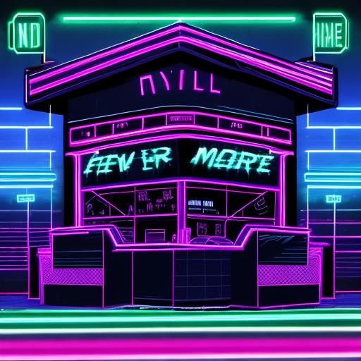 NFL in Synthwave Neon Retro Style