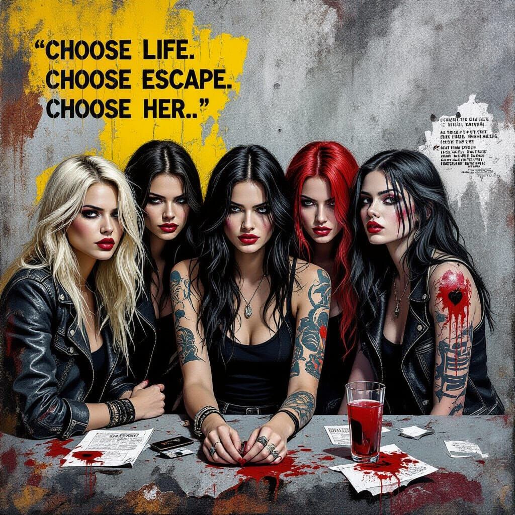 Women Defying Societal Norms in Urban Chaos