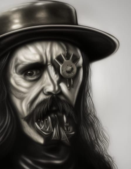 Steampunk Lemmy Engine: Dark Fantasy Art