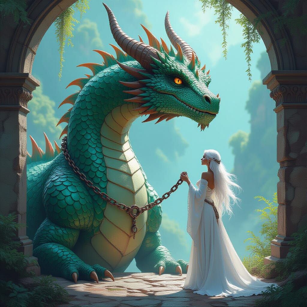 Elfa libera a dragón