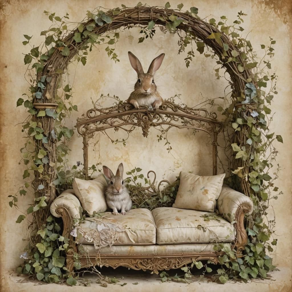Dreamy Archway with Whimsical Creatures