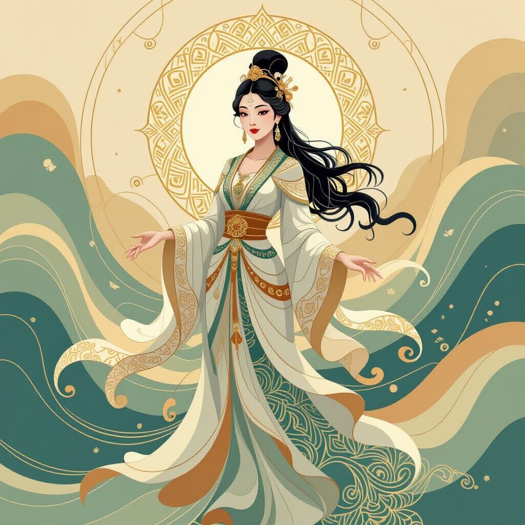 Vietnamese Rice Goddess as Fractal Art