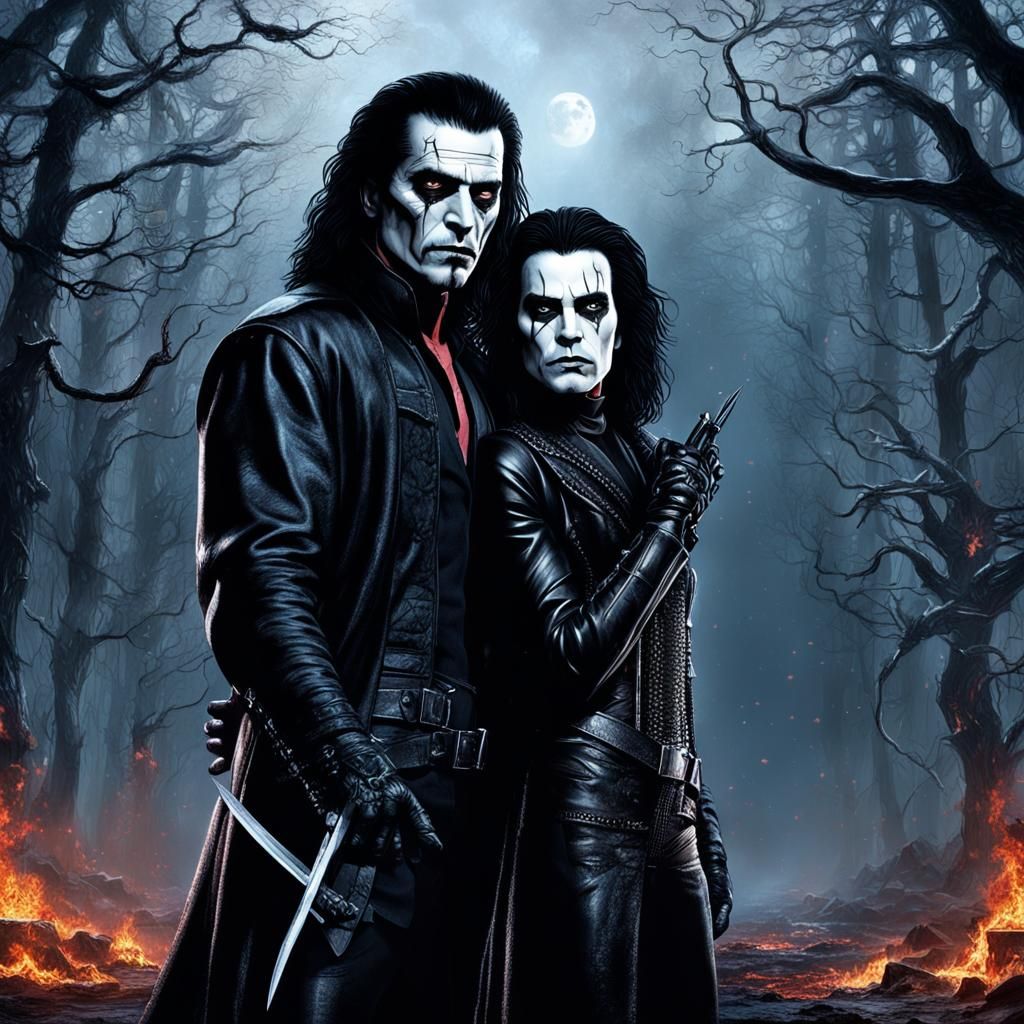 Epic Cinematic Painting of Eric Draven
