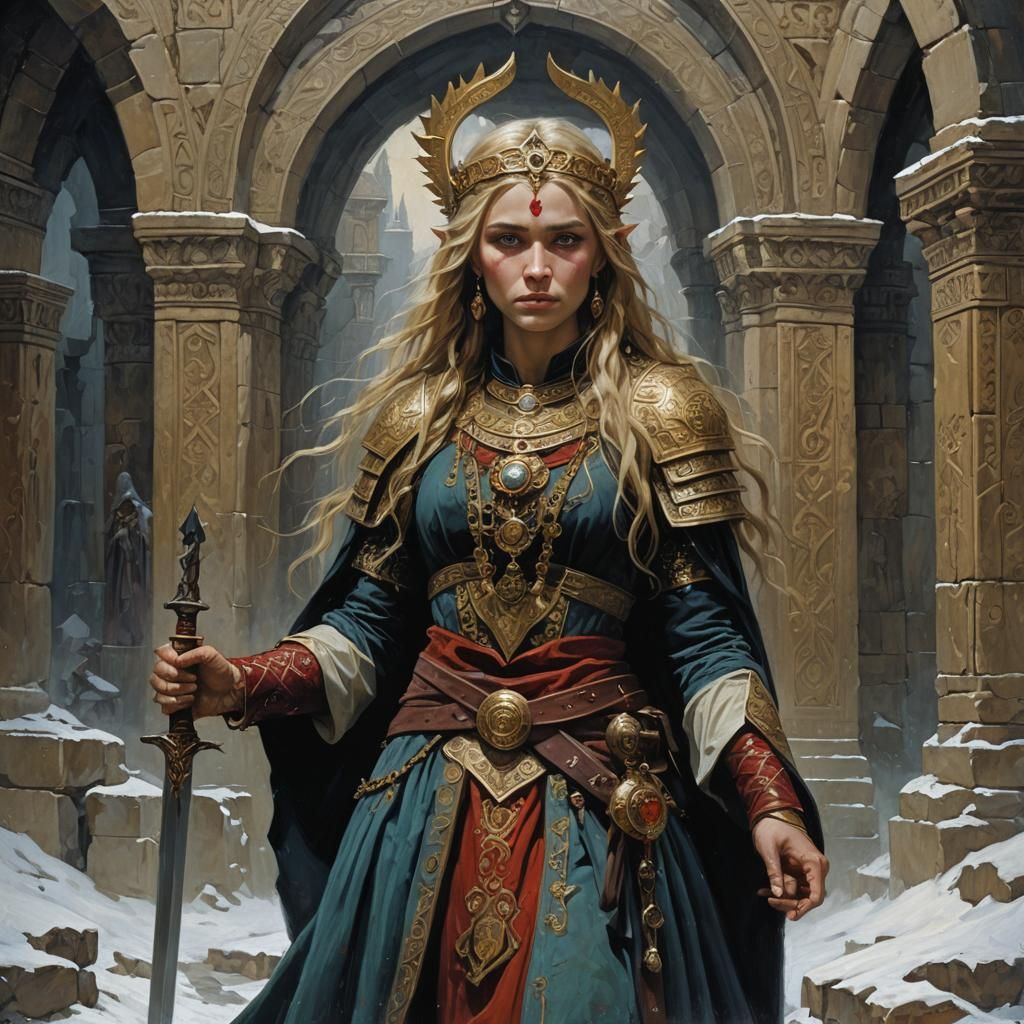 Ereshkigal Portrait in Oil Paint