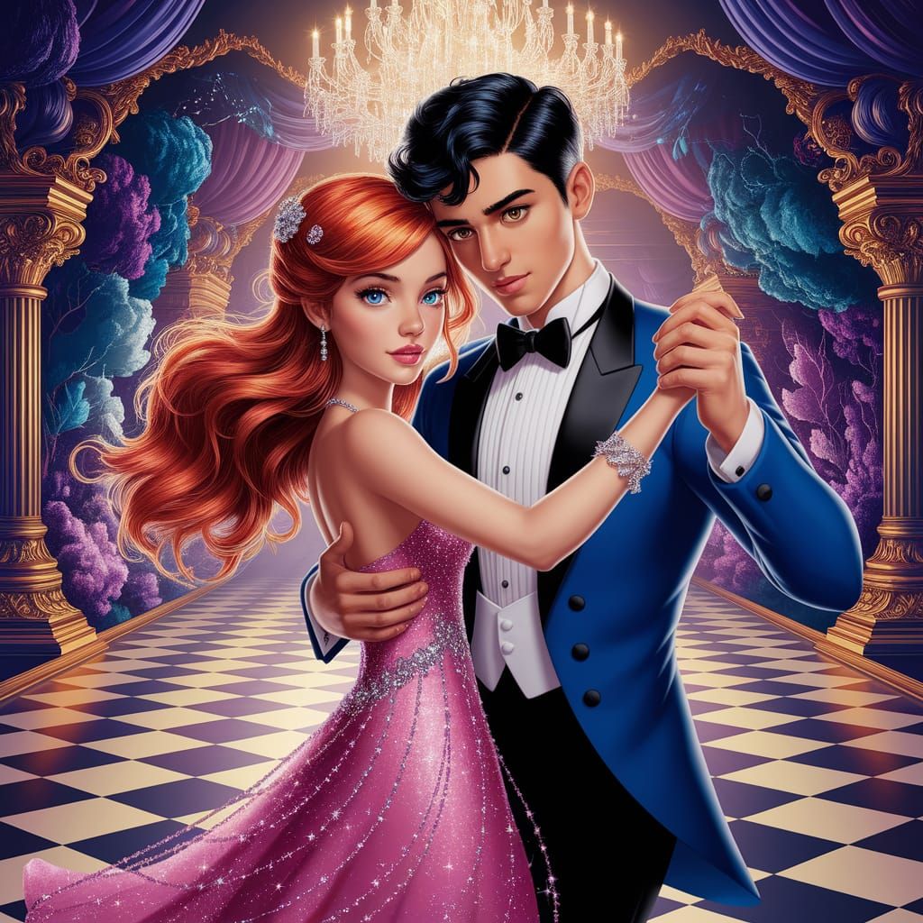 Teen Couple's Enchanting Prom Dance