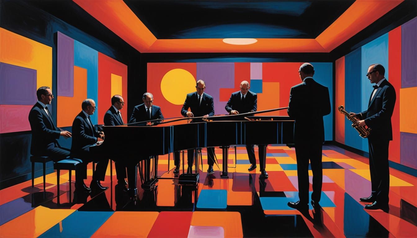 Black Light Symphony Orchestra Performs in Futuristic Darkne...