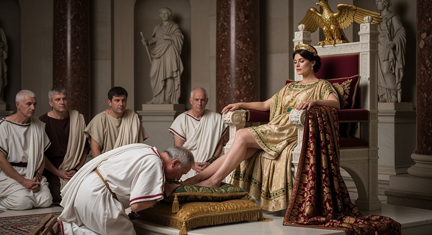 Empress Messalina on her Throne