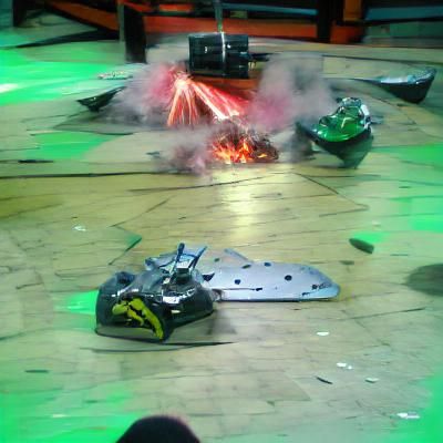 Battle Robot Arena Fight: Digital Rendering